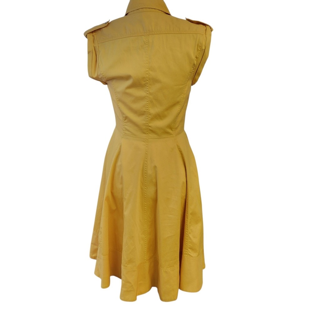 Karen Millen Yellow Sleeveless Shirt Midi Dress - Picture 16 of 16